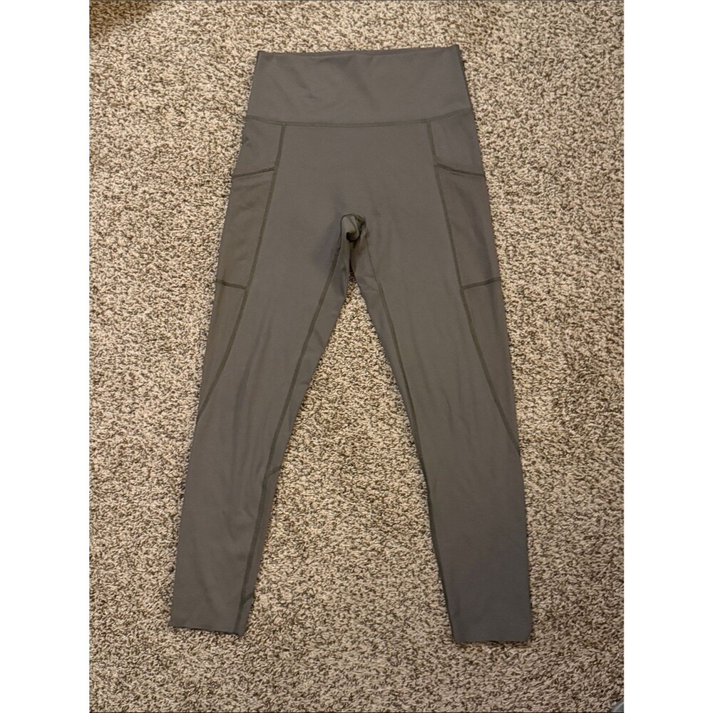 Aerie offline 7/8 goals size Large gray/taupe high rise side pockets